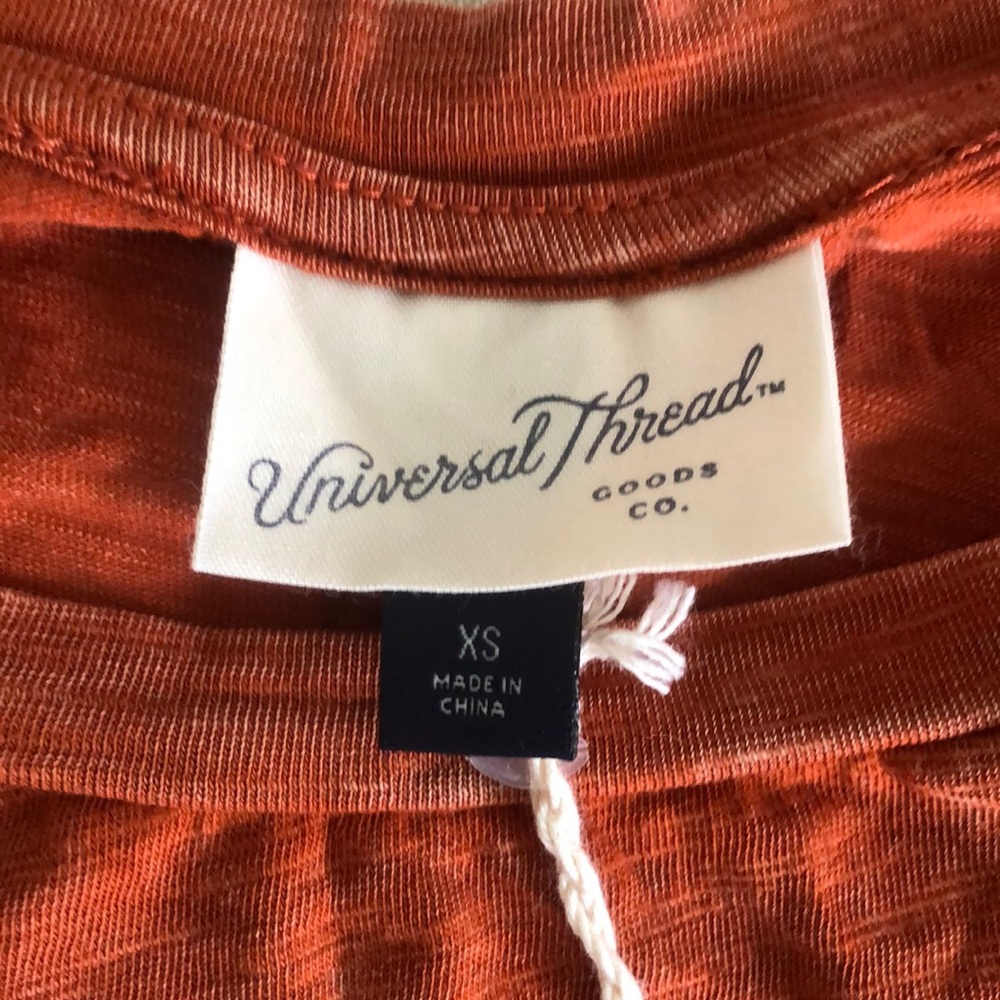 Universal Thread Orange Ruffle L/Sleeve Top - Picture 3 of 7